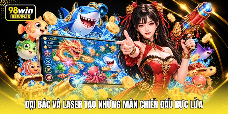 Đại bác và laser tạo những màn chiến đấu rực lửa
